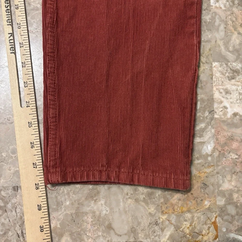 Levi's Pants Mens 36x30 (fits 36x28) Red 502 Straight Taper Corduroy Casual